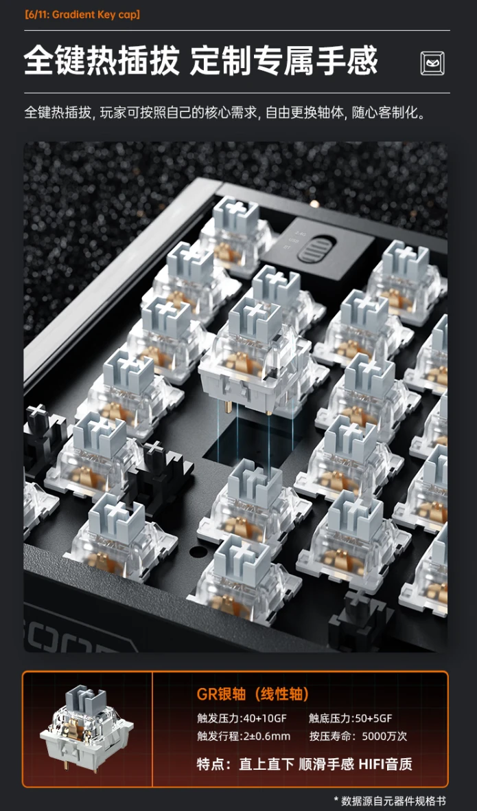 机械师 K600E 铝合金机械键盘上市：三模连接、Gasket 结构，首发 299 元
