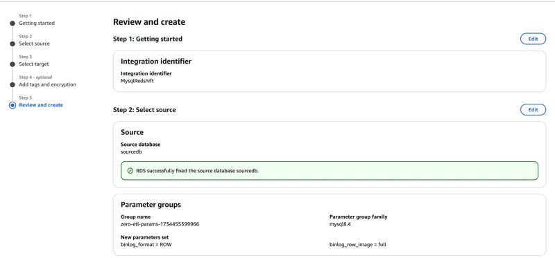 RDS MySQL 与 Redshift 零 ETL 集成