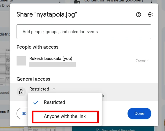 如何在网站上显示 Google 云端硬盘中的图像？