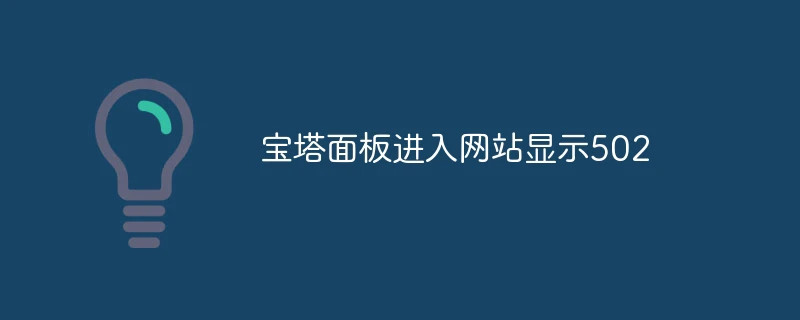 宝塔面板进入网站显示502