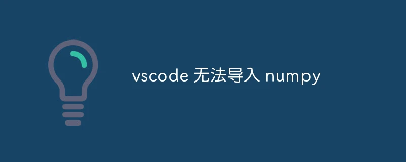vscode 无法导入 numpy