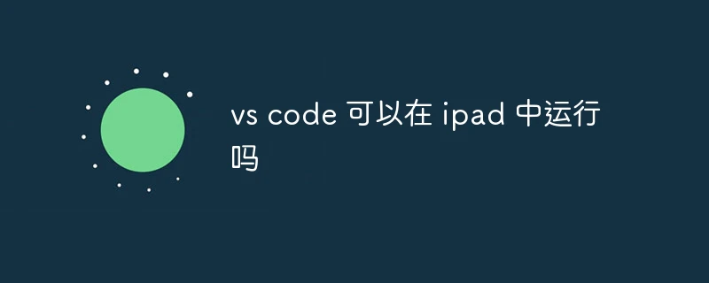 vs code 可以在 ipad 中运行吗