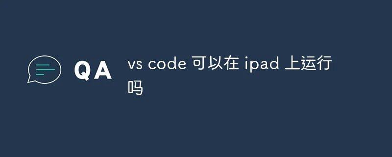 vs code 可以在 ipad 上运行吗