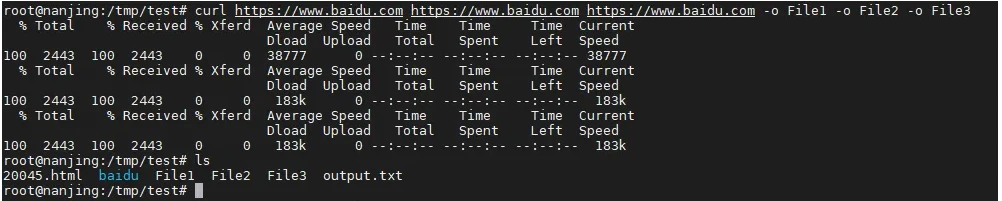 在Linux中,如何将 cURL 输出保存到文件??