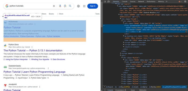 使用 Python 抓取 Google 搜索结果