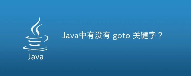 Java中有没有 goto 关键字?