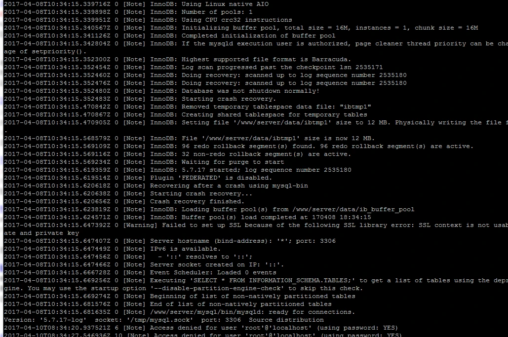 宝塔面板Linux出现Mysql无法启动如何排查？