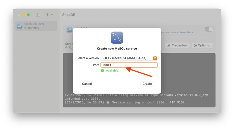 Selecting a port and version for MySQL