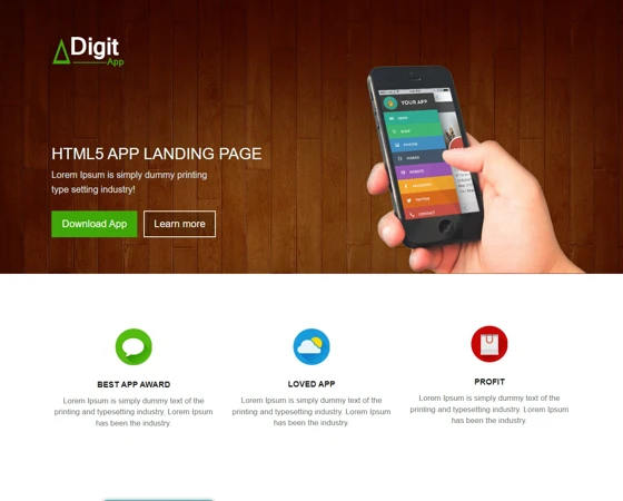 HTML5 APP引导页软件展示网站模板