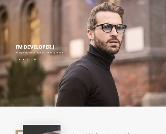 developer开发者web简历作品html5模板