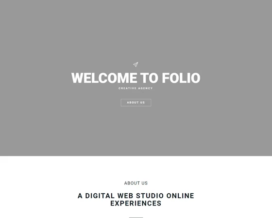 FOLIO宽屏互联网设计公司展示单页模板