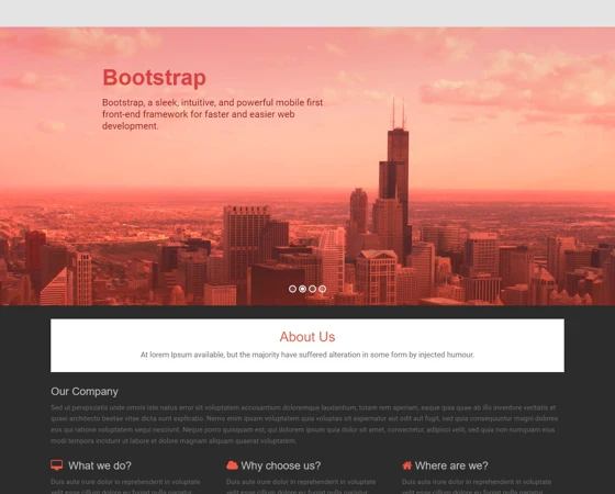 City响应式bootstrap单页模板
