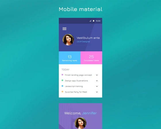 Mobile UI设计html5皮肤模板下载