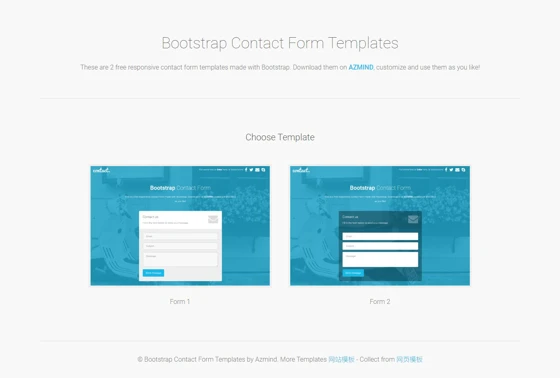 Bootstrap Contact 在线留言Form表单