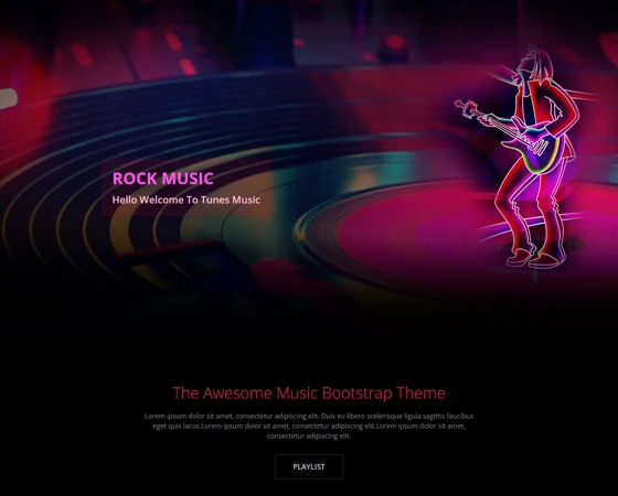 ROCK MUSIC音乐俱乐部响应式网站模板