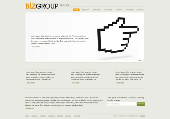简洁BIZ商务咨询公司网页模板