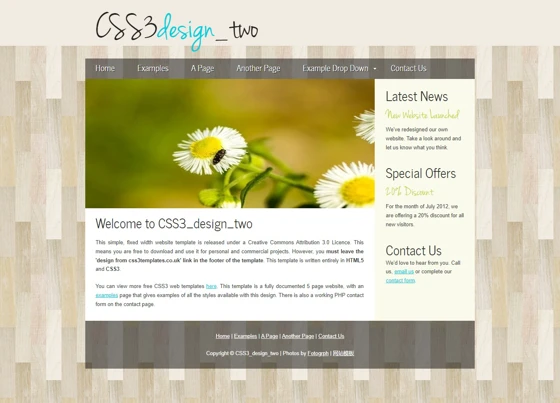 木纹透明背景简单css3模板下载