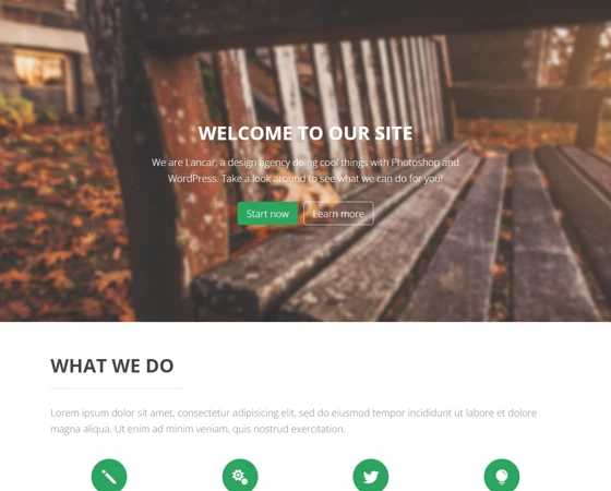 Lancar - Bootstrap单页响应式html5模板