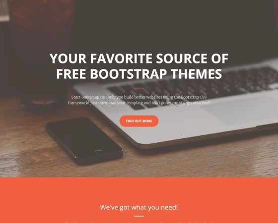 FREE bootstrap产品设计案例展示模板