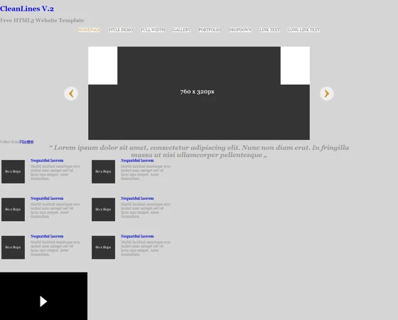 简单洁白CleanLines框架html5模板