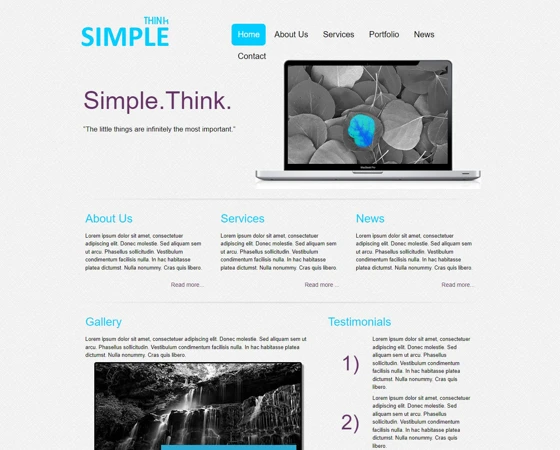 简单的灰色IT科技软件html5模板