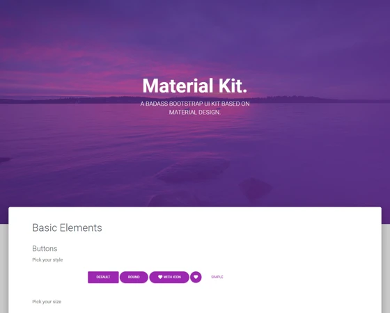 紫色大气bootstrap UI皮肤html5模板