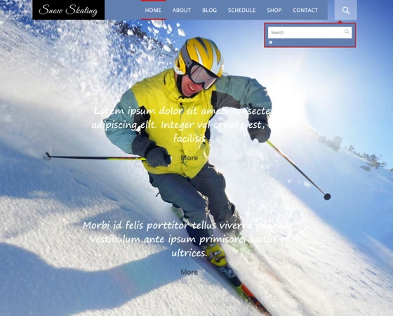 滑雪运动竞技比赛html5模板