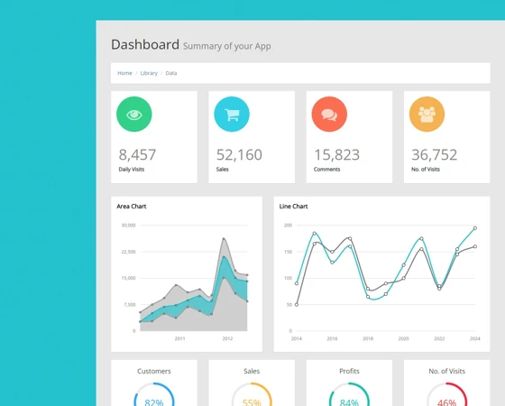 简洁bootstrap后台管理系统网站模板