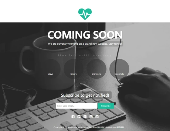 大气全屏背景COMING SOON网站模板