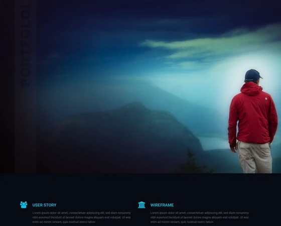 UX Designer设计师web作品集模板