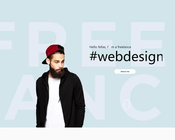 webdesign设计师个人作品展示简历模板