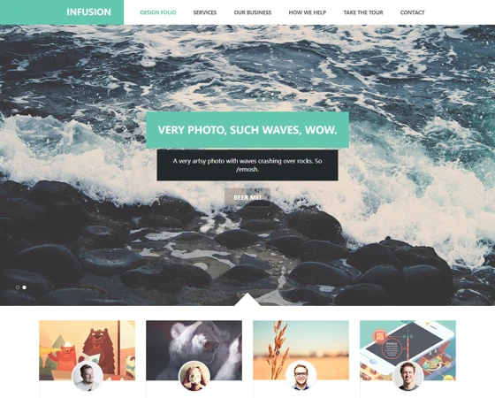 INFUSION绿色wp theme html模板