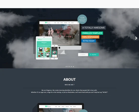 大图幻灯互联网产品介绍html5模板