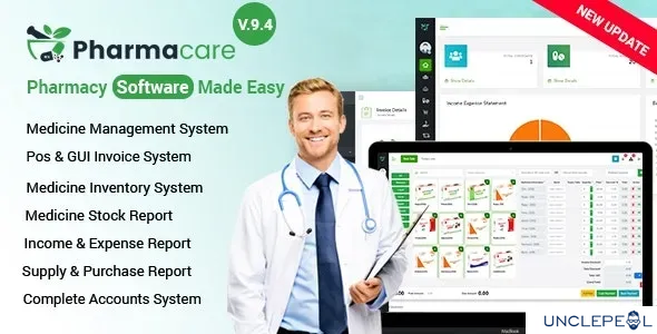 Pharmacare - Pharmacy Software Made Easy 9.4 NULLED
