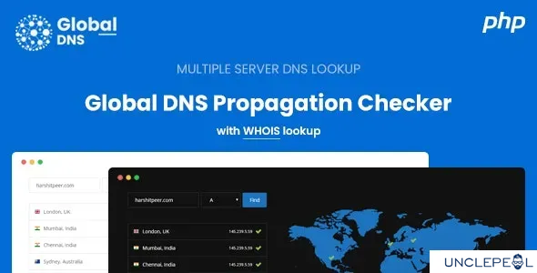 Global DNS - DNS Propagation Checker - WHOIS Lookup - PHP Script 2.5 NULLED
