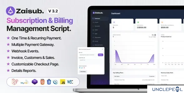 Zaisub - Subscription & Billing Management Laravel Script 3.2 NULLED