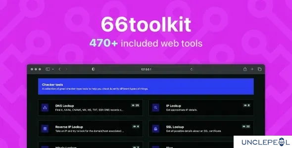 66toolkit - Ultimate Web Tools System Php (SAAS) by 	AltumCode 22.0.0 NULLED