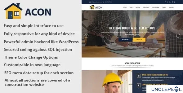 Acon - Architecture and Construction Website CMS 1.9