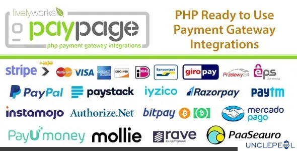 PayPage - PHP ready to use Payment Gateway Integrations 	livelyworks 2.0.0