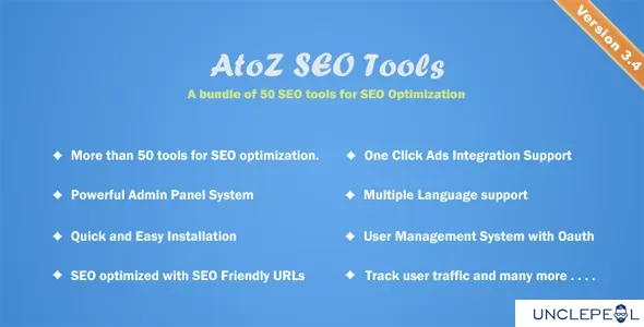 AtoZ SEO Tools - Search Engine Optimization Tools System 3.7 NULLED