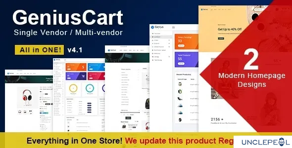 GeniusCart - Single or Multi vendor Ecommerce System with Physical and Digital Product Marketplace 4.0