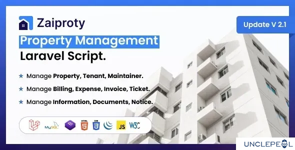 Zaiproty - Property Management Laravel Script 3.5 NULLED