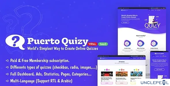Puerto Quizy - Premium Quiz Builder Script SAAS 1.1