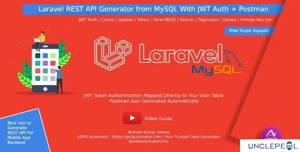 Laravel REST API Generator From MySQL With JWT Auth + Postman 3.0