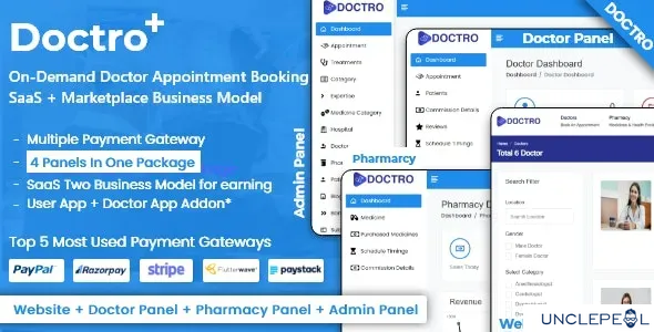 On-Demand Doctor Appointment Booking SaaS Marketplace Business Model SaaSMonks 6.0.0 NULLED
