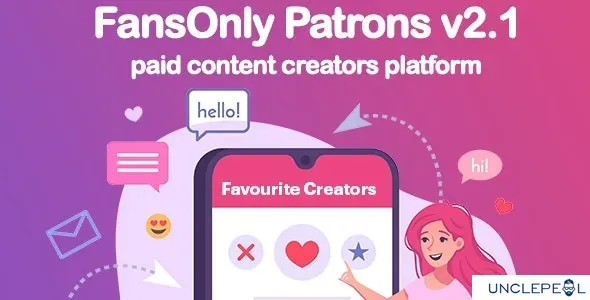 PHP FansOnly Patrons - Paid Content Creators Platform by 	crivion 2.4 NULLED