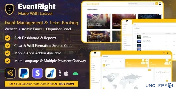EventRight - Ticket Sales and Event Booking & Management System - (saas) 6.2 NULLED