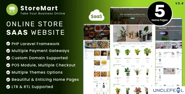 StoreMart SaaS - Online Product Selling Business Website Builder 3.4 NULLED