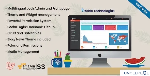 Botble - Laravel CMS, CRUD generator, Modular & Theme system, Role permissions, Multilingual blog 7.1.0 NULLED