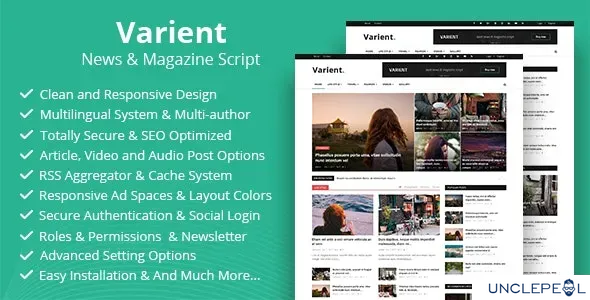 Varient - News & Magazine System 2.2.1 NULLED